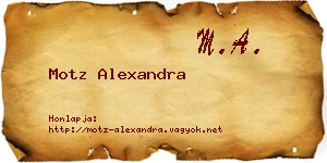 Motz Alexandra névjegykártya